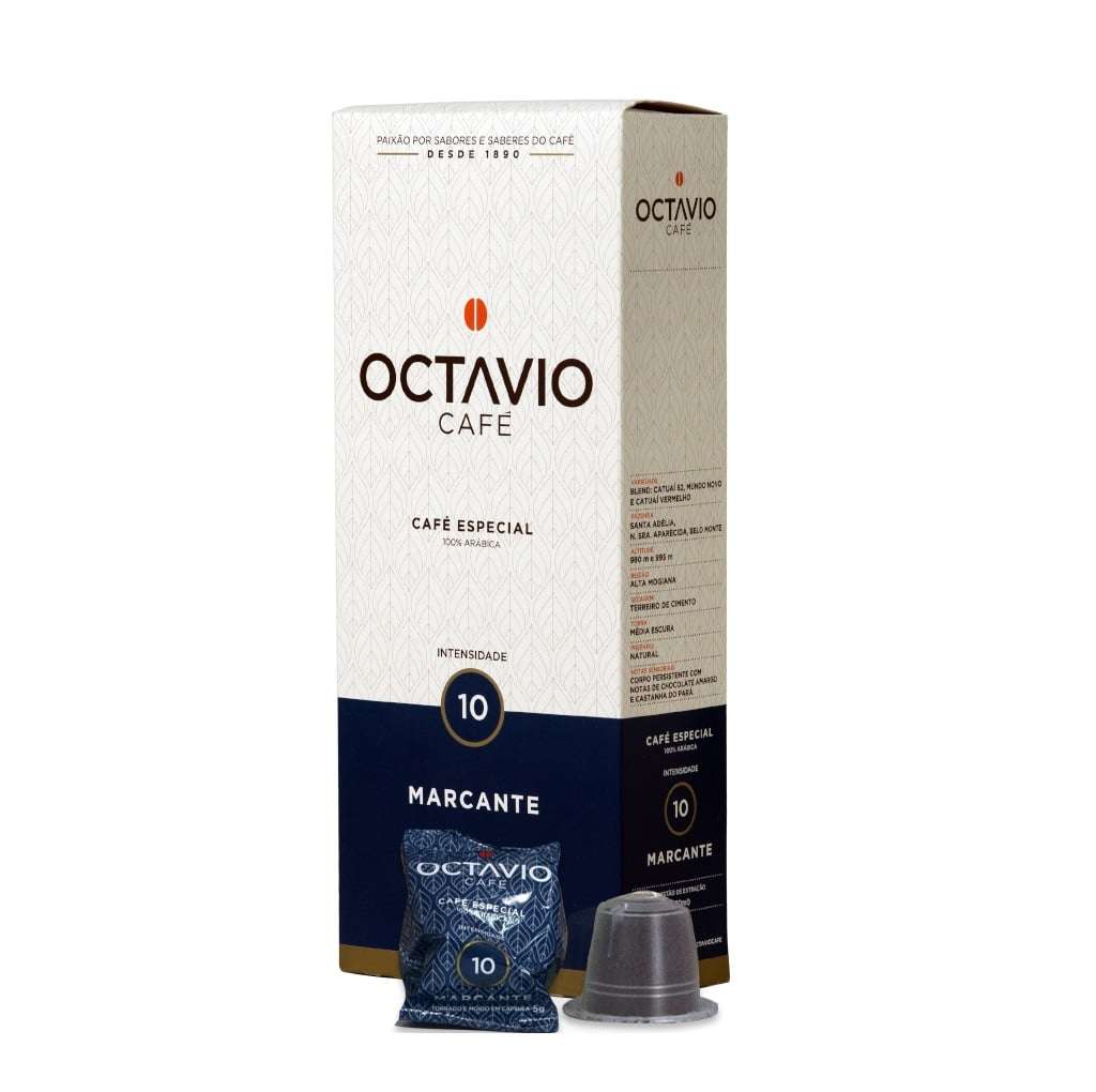 Café em cápsula Octávio Café Marcante – Intensidade 10 com 10 unidades compatível com a máquina Nespresso