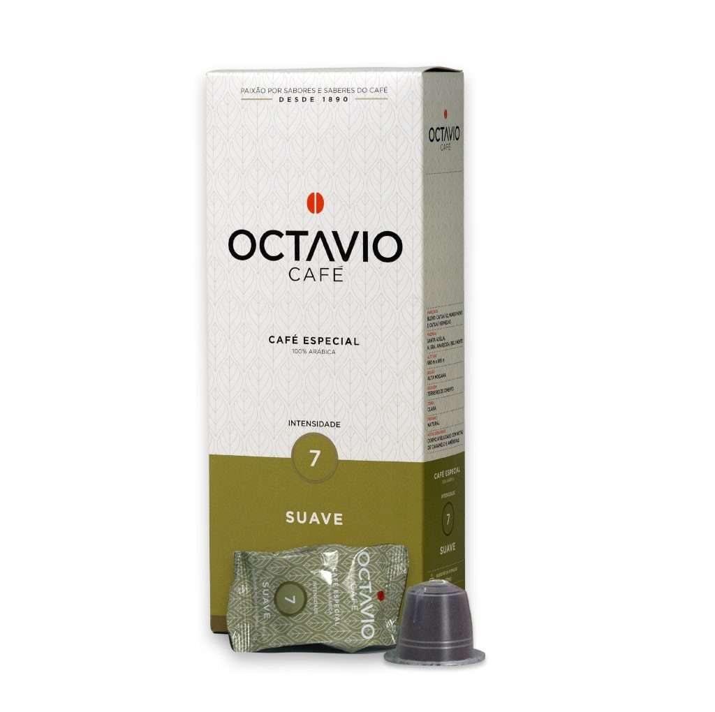 Café em cápsula Octávio Café Suave – Intensidade 07 com 10 unidades compatível com a máquina Nespresso